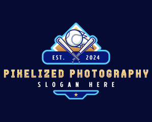 Baseball Sports League logo design