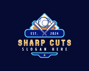 Baseball Sports League logo design