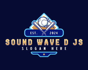 Baseball Sports League logo design