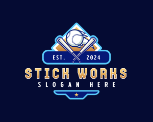 Baseball Sports League logo design