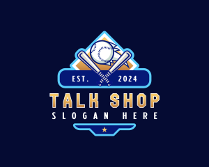 Baseball Sports League logo design