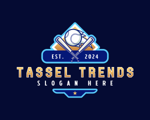 Baseball Sports League logo design