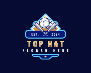 Baseball Sports League logo design