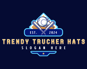 Baseball Sports League logo design