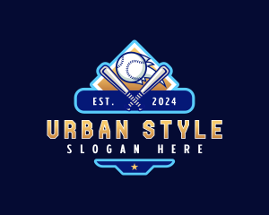 Baseball Sports League logo design