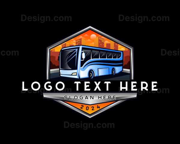 Transportation Bus Travel Tour Logo