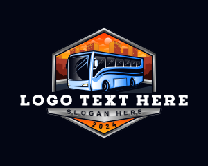 Transportation Bus Travel Tour logo design