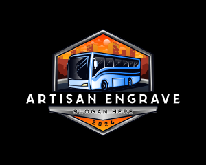 Transportation Bus Travel Tour logo design