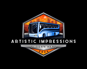 Transportation Bus Travel Tour logo design