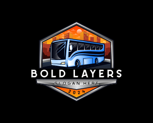 Transportation Bus Travel Tour logo design