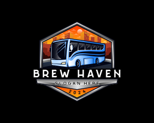 Transportation Bus Travel Tour logo design