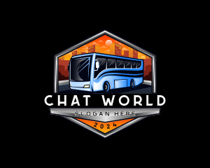 Transportation Bus Travel Tour logo design