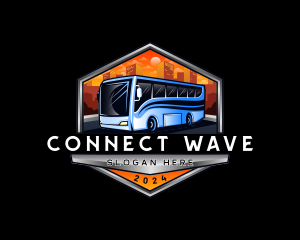 Transportation Bus Travel Tour logo design