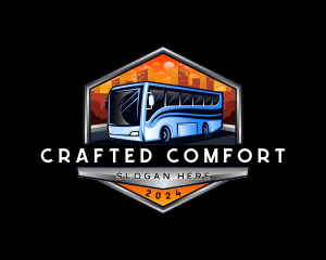 Transportation Bus Travel Tour logo design