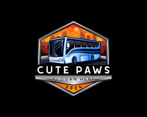 Transportation Bus Travel Tour logo design