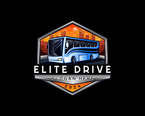 Transportation Bus Travel Tour logo design