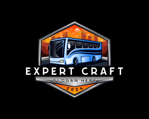 Transportation Bus Travel Tour logo design