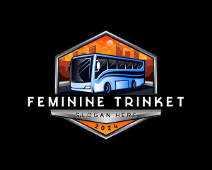 Transportation Bus Travel Tour logo design