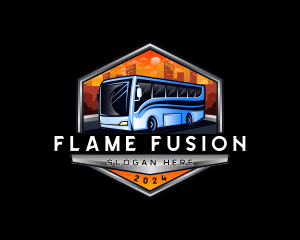 Transportation Bus Travel Tour logo design