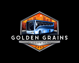 Transportation Bus Travel Tour logo design