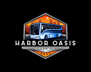 Transportation Bus Travel Tour logo design