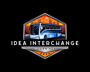 Transportation Bus Travel Tour logo design