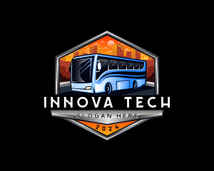 Transportation Bus Travel Tour logo design