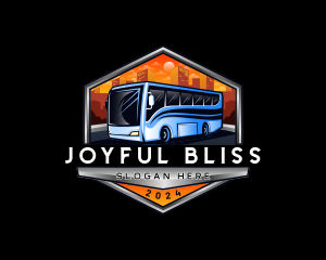 Transportation Bus Travel Tour logo design