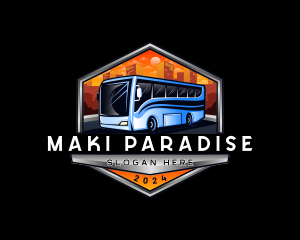 Transportation Bus Travel Tour logo design