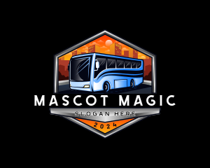 Transportation Bus Travel Tour logo design