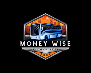 Transportation Bus Travel Tour logo design