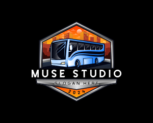 Transportation Bus Travel Tour logo design