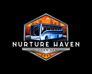 Transportation Bus Travel Tour logo design