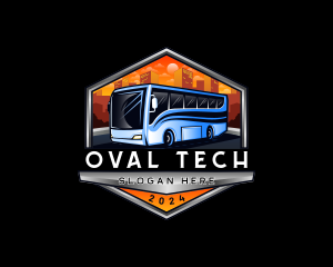 Transportation Bus Travel Tour logo design