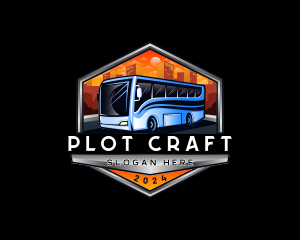 Transportation Bus Travel Tour logo design