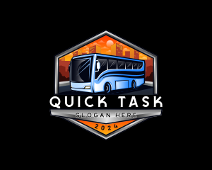 Transportation Bus Travel Tour logo design