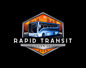 Transportation Bus Travel Tour logo design