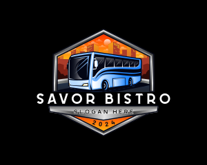 Transportation Bus Travel Tour logo design