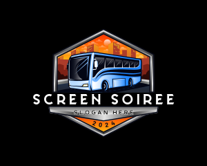 Transportation Bus Travel Tour logo design