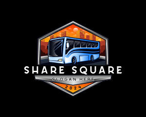 Transportation Bus Travel Tour logo design