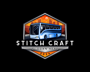 Transportation Bus Travel Tour logo design