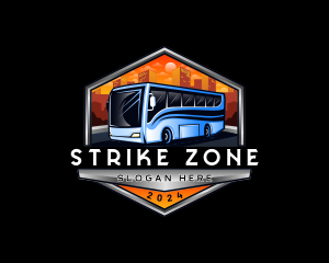 Transportation Bus Travel Tour logo design