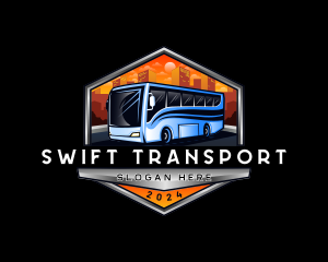 Transportation Bus Travel Tour logo design