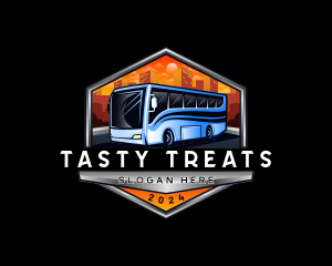 Transportation Bus Travel Tour logo design