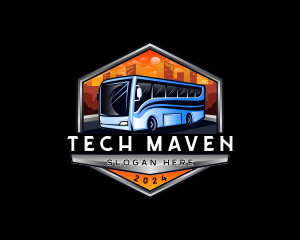 Transportation Bus Travel Tour logo design