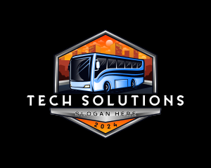 Transportation Bus Travel Tour logo design