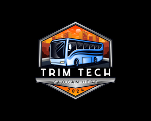 Transportation Bus Travel Tour logo design