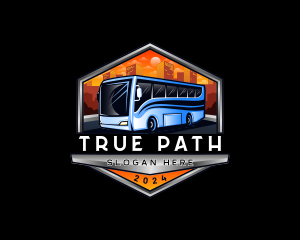 Transportation Bus Travel Tour logo design