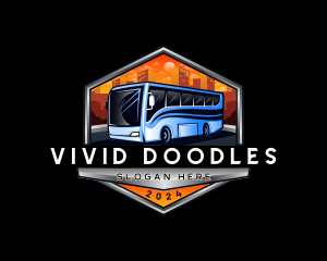 Transportation Bus Travel Tour logo design