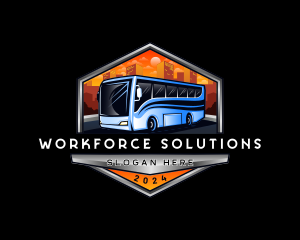 Transportation Bus Travel Tour logo design